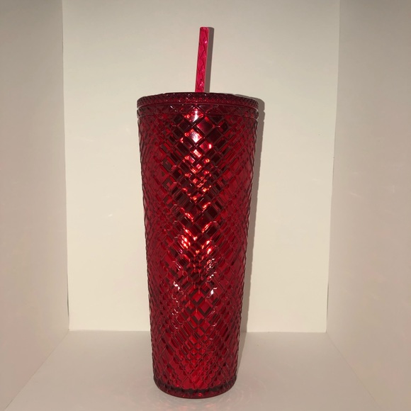Starbucks Winter 2021 Collection Red Grid Cold Cup - Picture 4 of 4